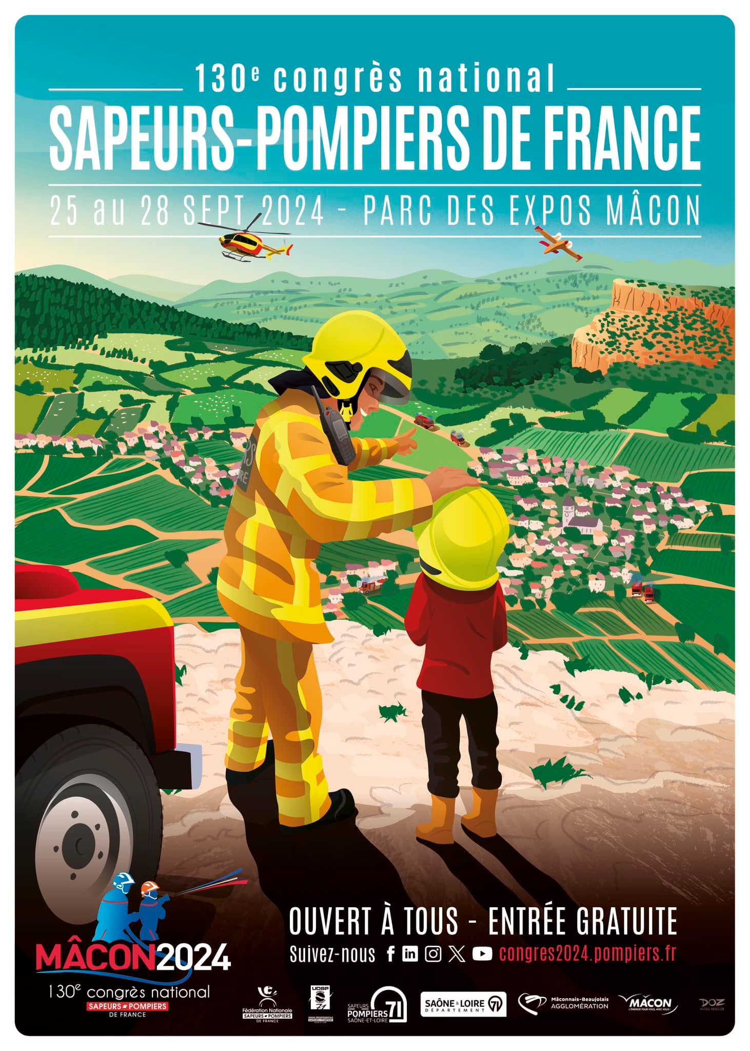 affiche congres national des sapeurs-pompiers 2024